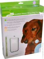 DOOR DOG WOOD INSULATED FLAP WHITE SML