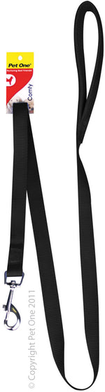 Pet One Padded Leash 20Mm - 122Cm Black