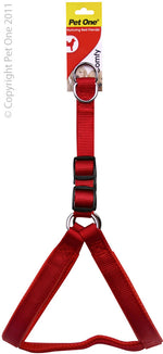HARNESS PADDED 15MM 41-56CM RED