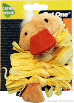 Y Cat Toy Raffia Body Duck