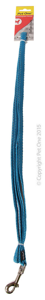 Pet One Nylon Refl Lead 180Cm 10Mm Aq