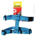 Pet One Harness Nylon Refl 15Mm Aq