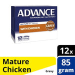 Pack Of Advance Cat Mature Chicken & Gravy Pouch 85G