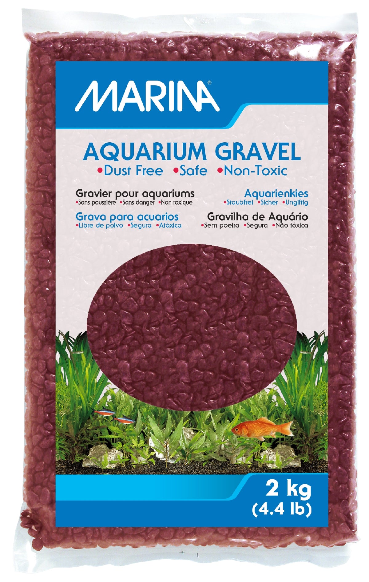 Marina Coloured Gravel Burgundy 2Kg