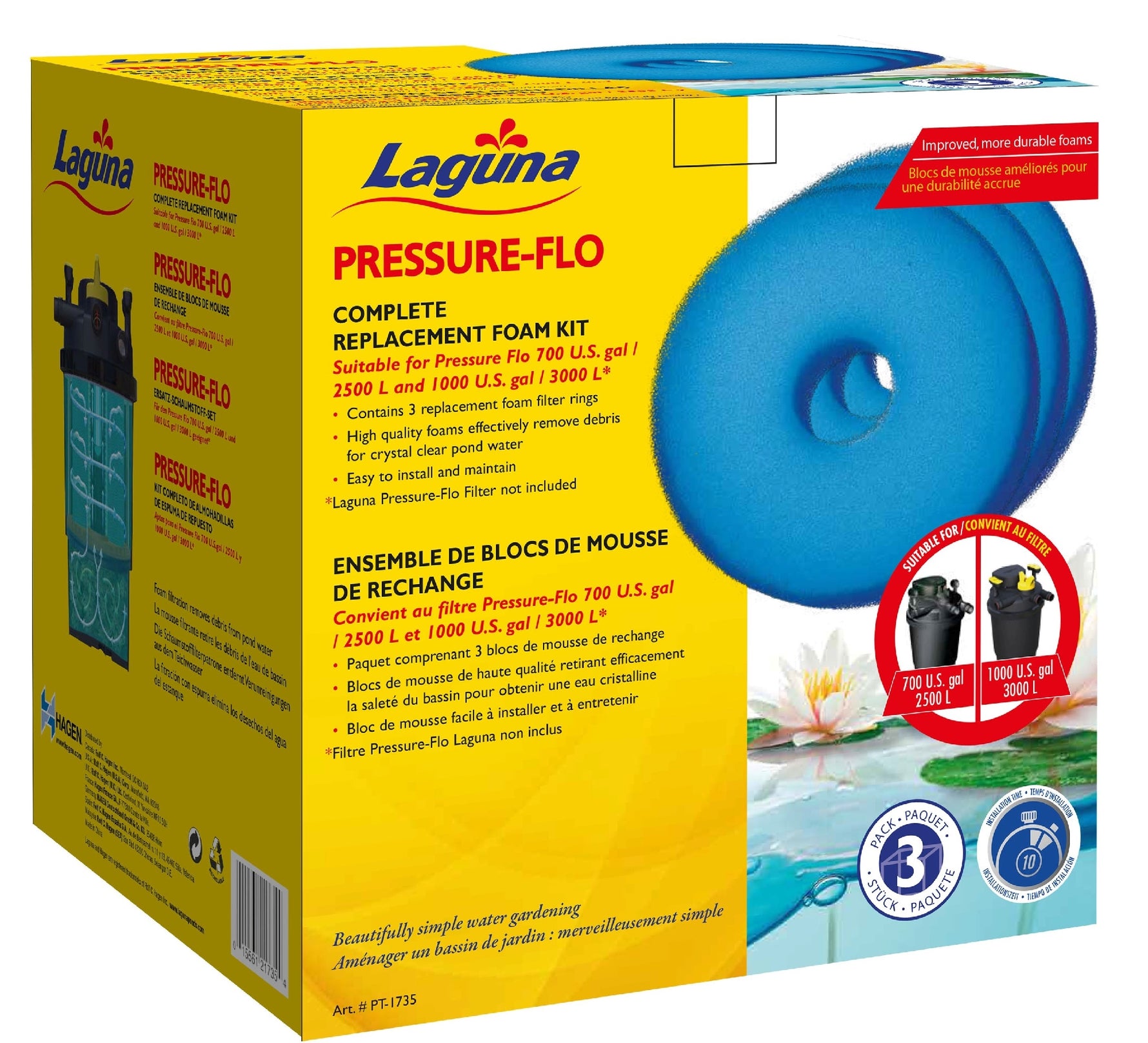 Laguna Pressure Flo Foam Inserts 2500/3000/4000 3 Pack