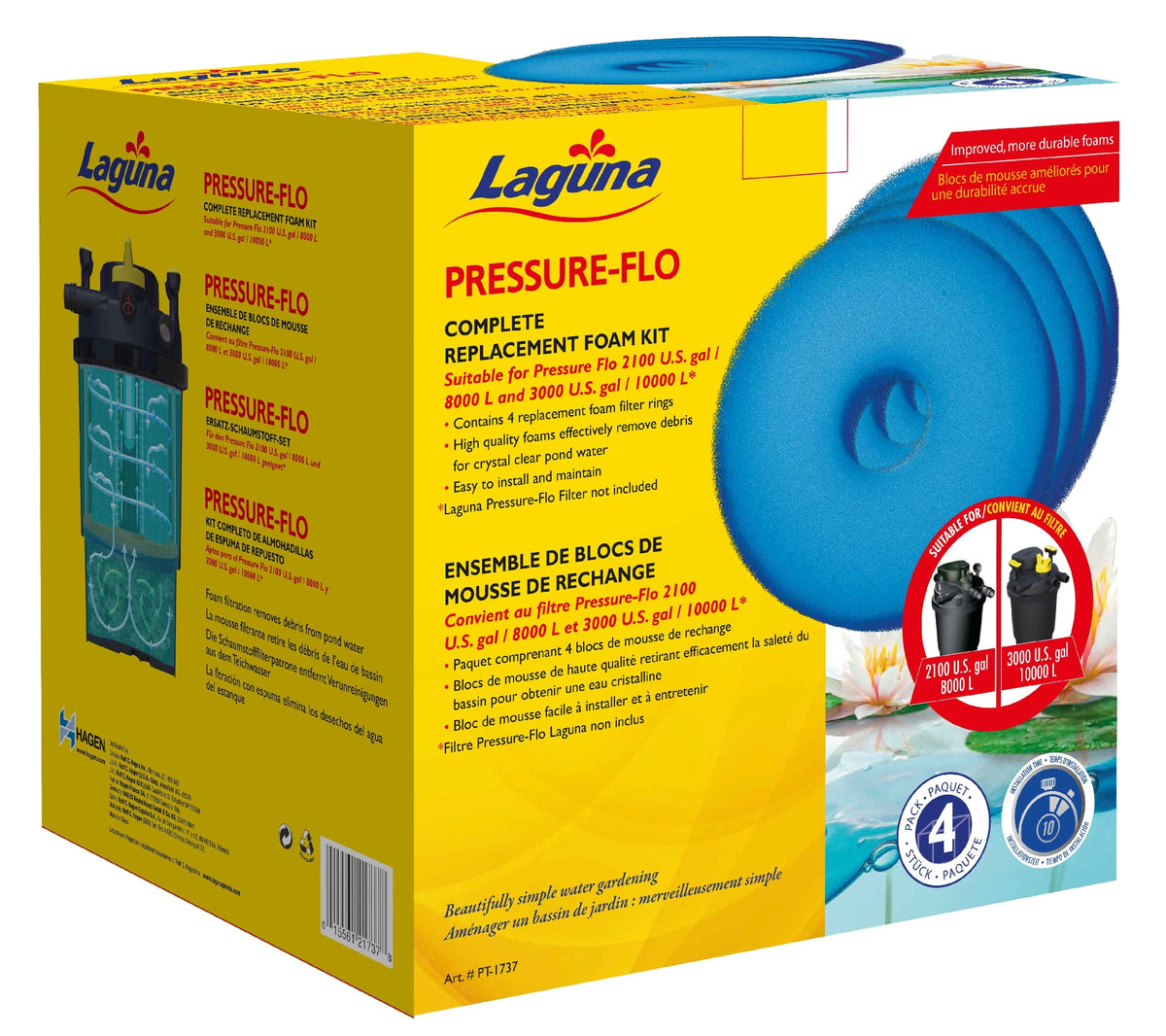 Laguna Pressure Flo Foam Inserts 8000/10000/13500 4 Pack
