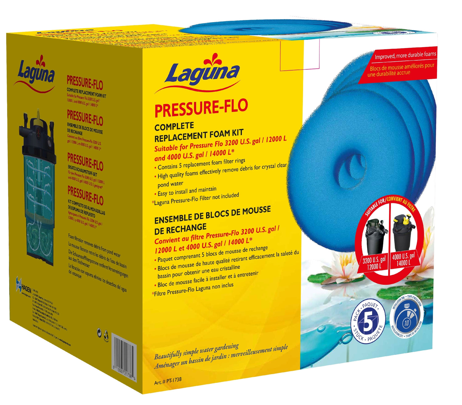 Laguna Pressure Flo Foam Inserts12000/14000/17000 5 Pack