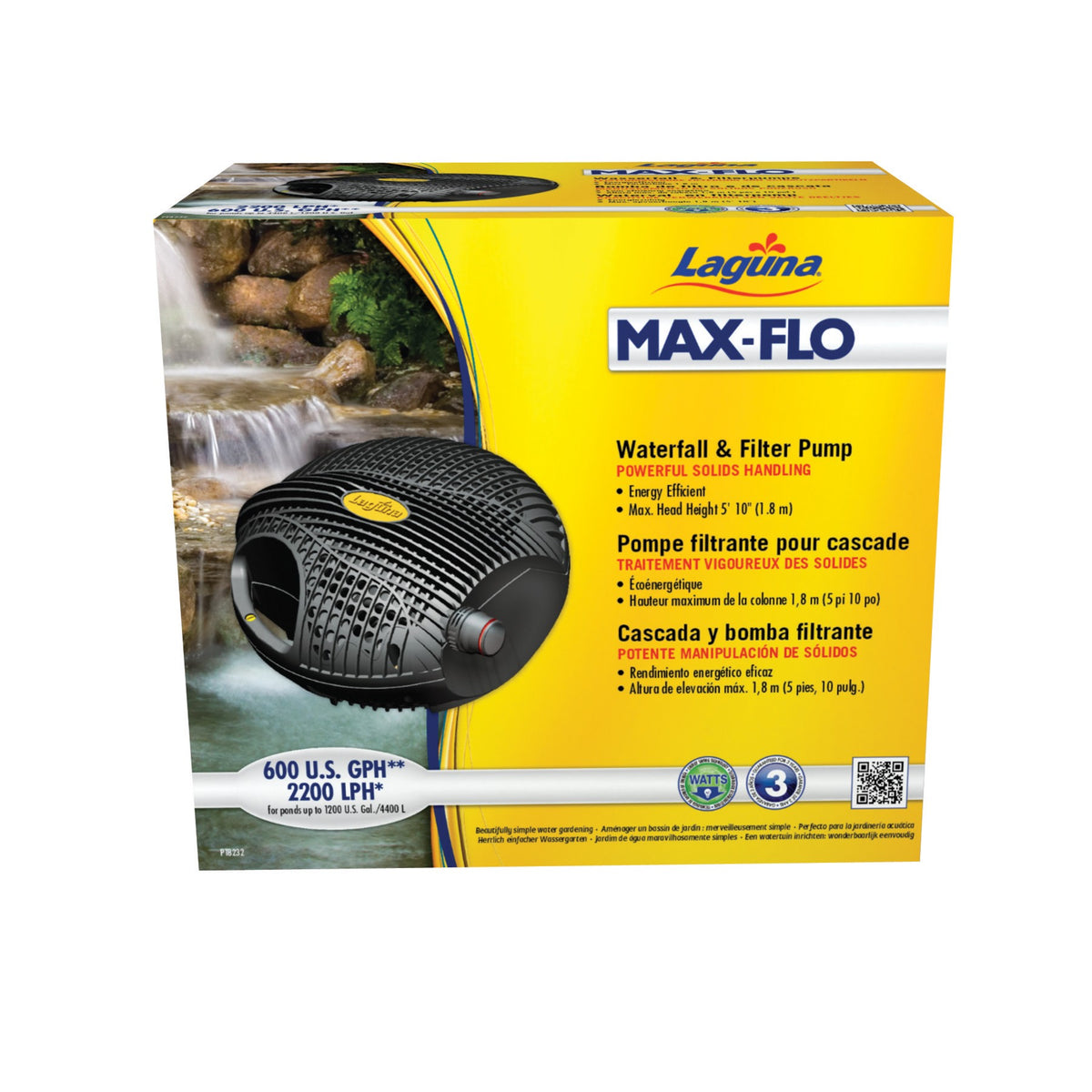 Laguna Max-Flo 600 Waterfall/Filter Pump (2200 ltrs 32w -1.8mtr)