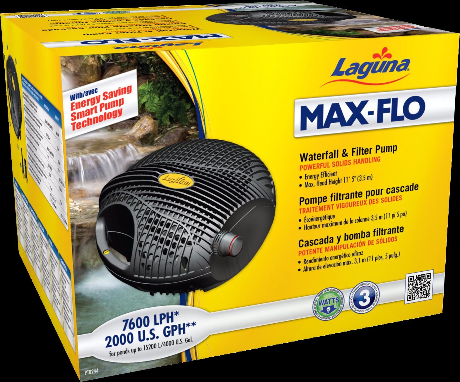 Laguna Max-Flo 2000 Waterfall Pump 7600lph 3.5m