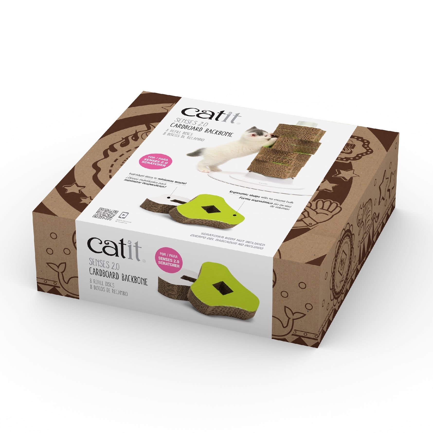 Catit 2.0 - Refill Senses Scratcher Tower (set of 8)