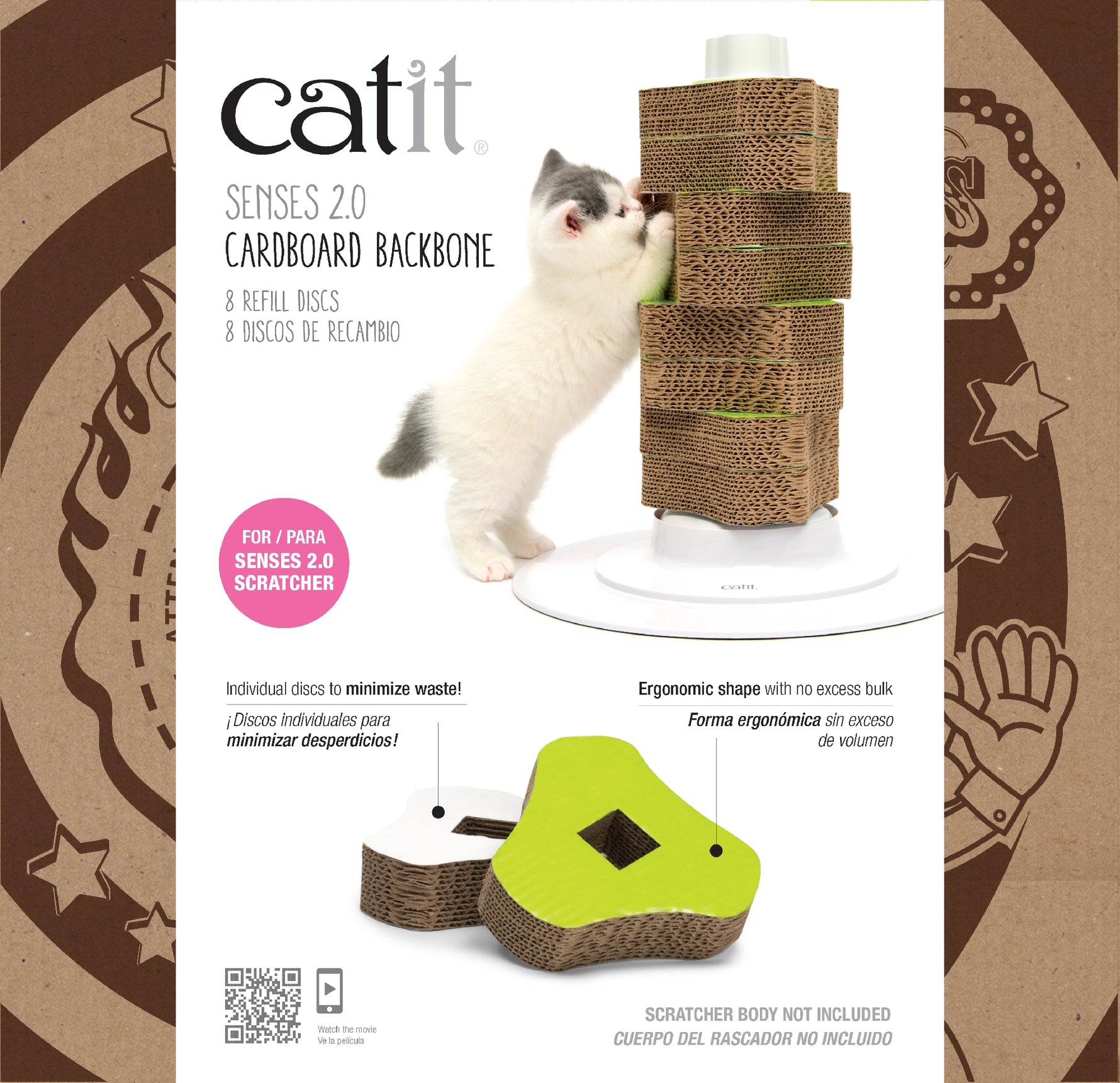 Catit 2.0 - Refill Senses Scratcher Tower (set of 8)
