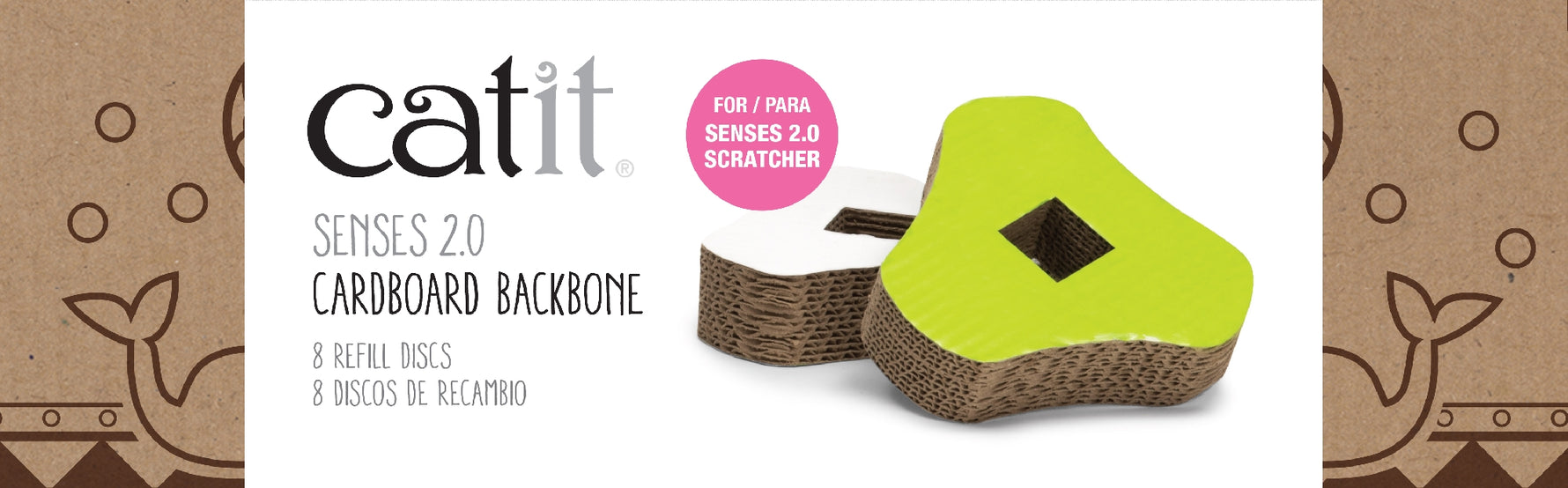Catit 2.0 - Refill Senses Scratcher Tower (set of 8)