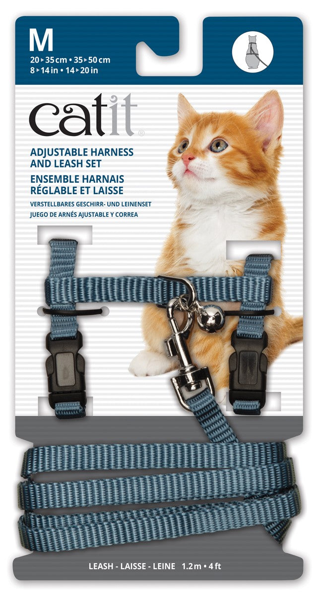 CatIt Harness and Lead Blue Medium