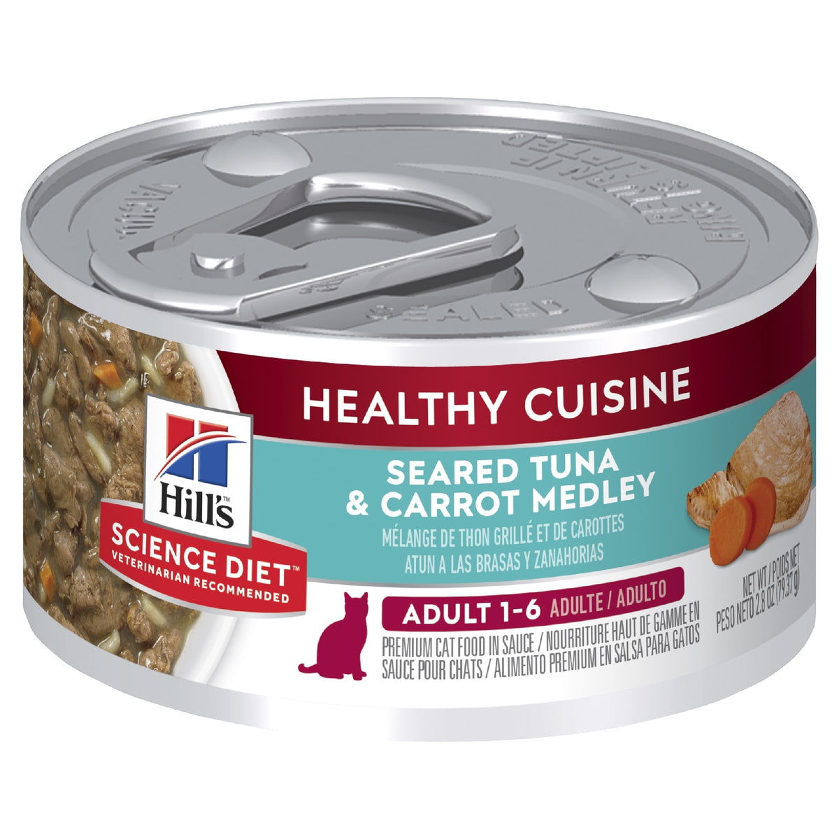 Pack of 24 Science Diet Cat Adult Healthy Cuisine Tuna 79g