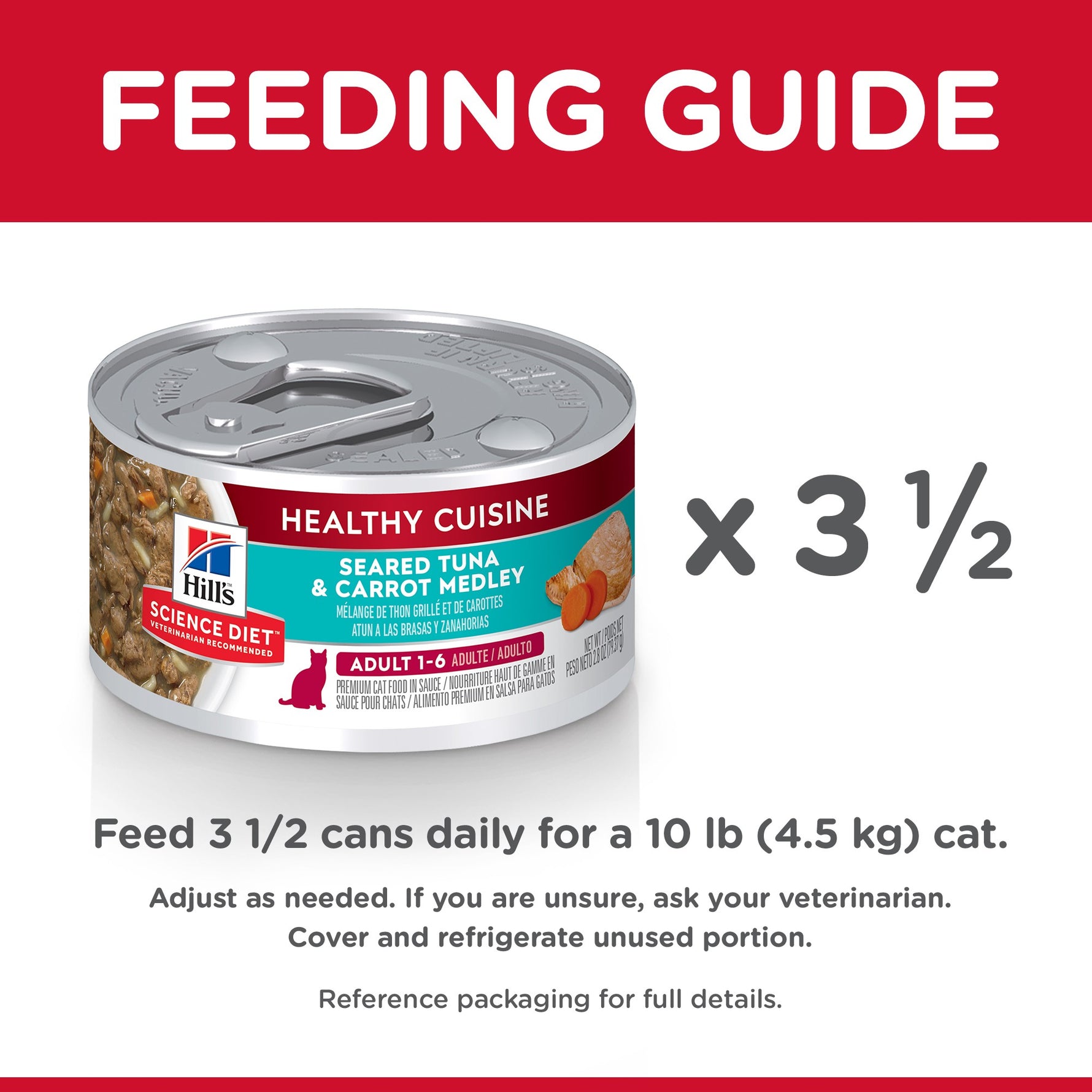 Pack of 24 Science Diet Cat Adult Healthy Cuisine Tuna 79g