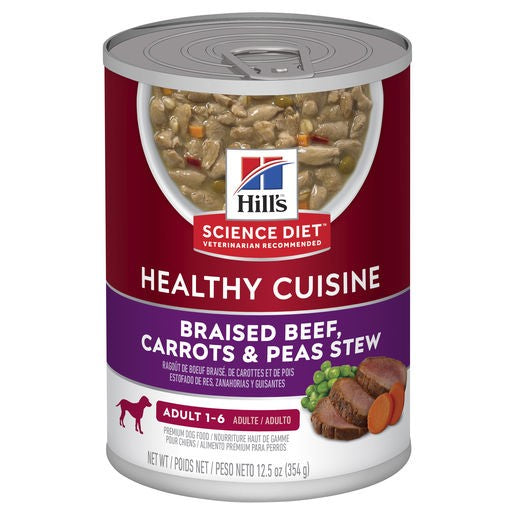 Science Diet Dog Healthy Cuisine Braised Beef  & Pea Stew 354g
