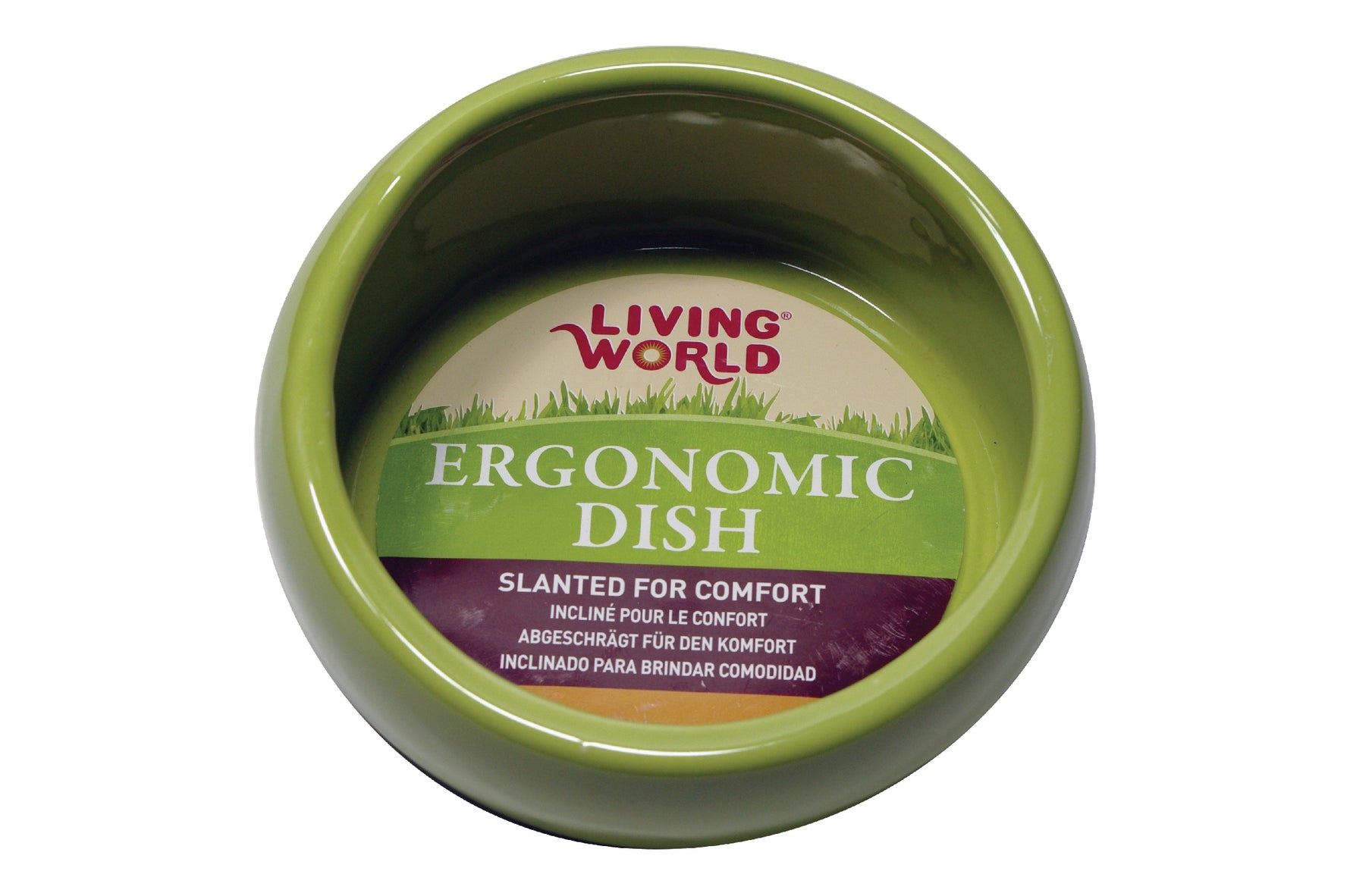 Living World Large Green Ergonomic Ceramic Dish 