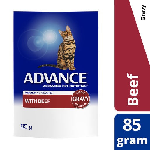 Advance Cat Adult Beef & Gravy Pouch 85G