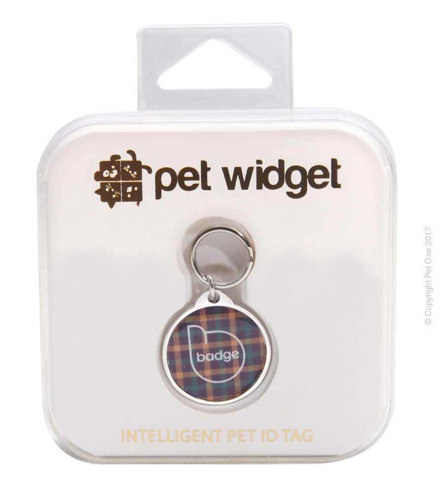 Pet Widget Id Tag (Plaid)