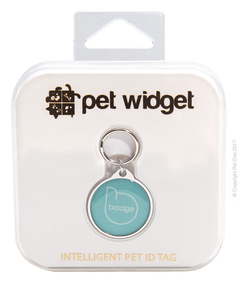 Pet Widget Id Tag (Cyan)