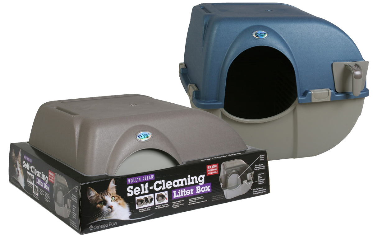 ROLL N CLEAN LITTER BOX LRG BLUE/BEIGE