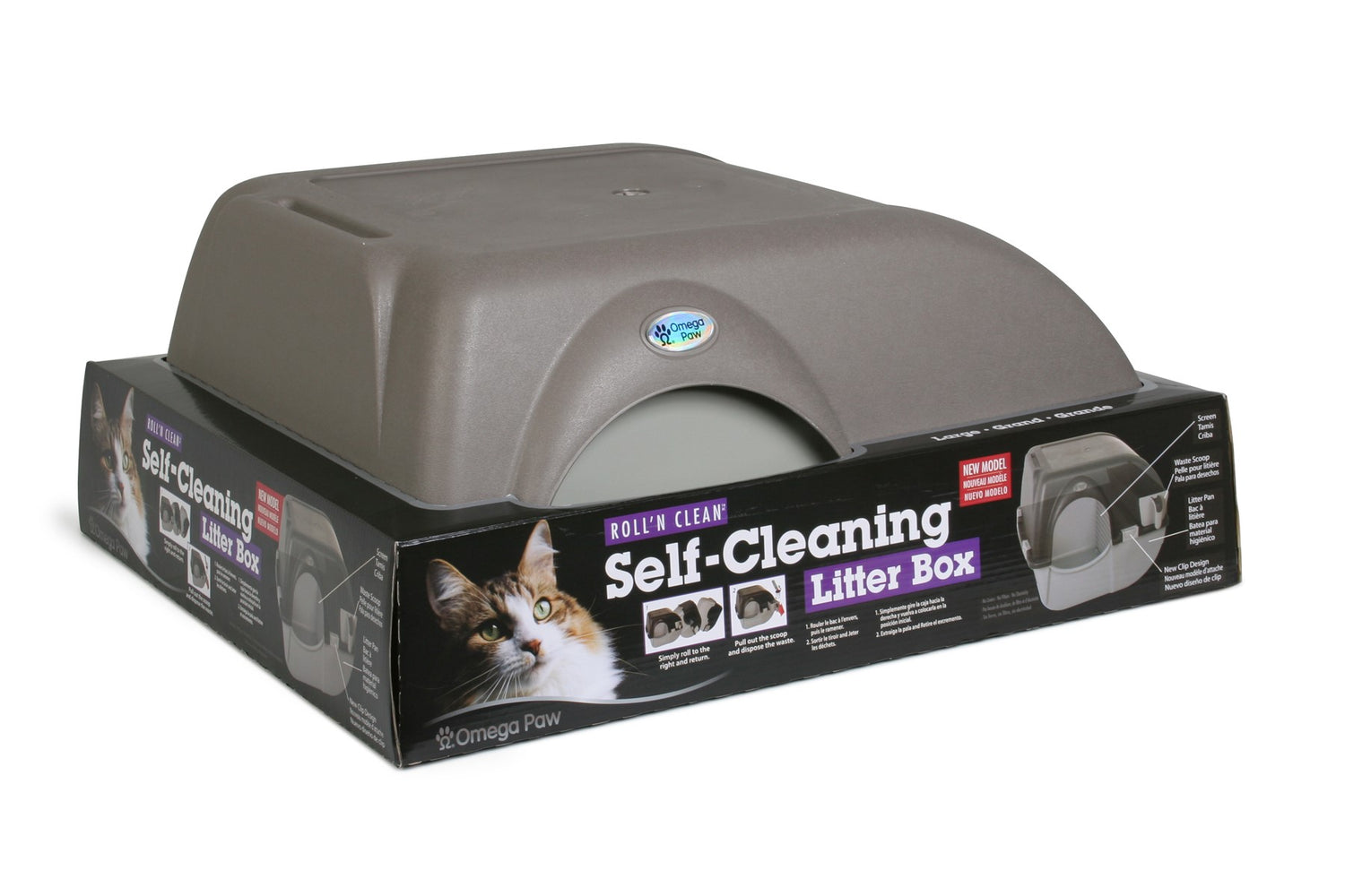 ROLL N CLEAN LITTER BOX LRG BLUE/BEIGE