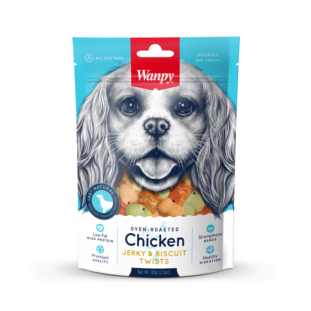 WANPY CHICK JERK BISCUIT 100G