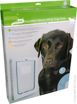 DOOR DOG WOOD INSULATED FLAP WHITE LRG