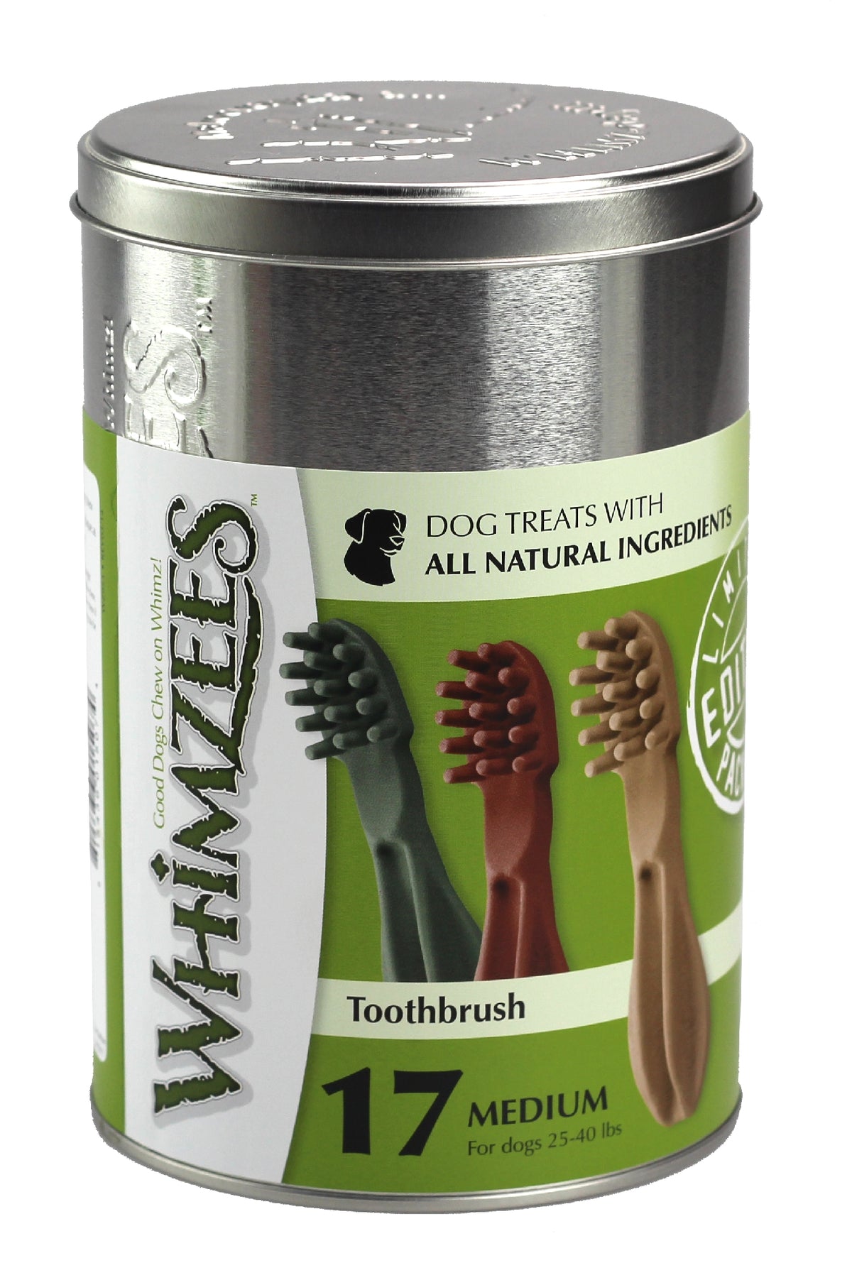 WHIMZEES TOOTHBRUSH MED TIN OF 17