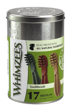 WHIMZEES TOOTHBRUSH MED TIN OF 17