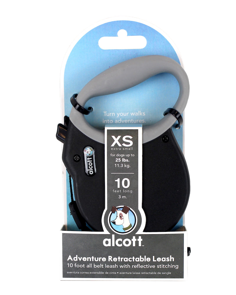 Alcott Adventure retractable leash 3m Xtra Small [Clr:Black]