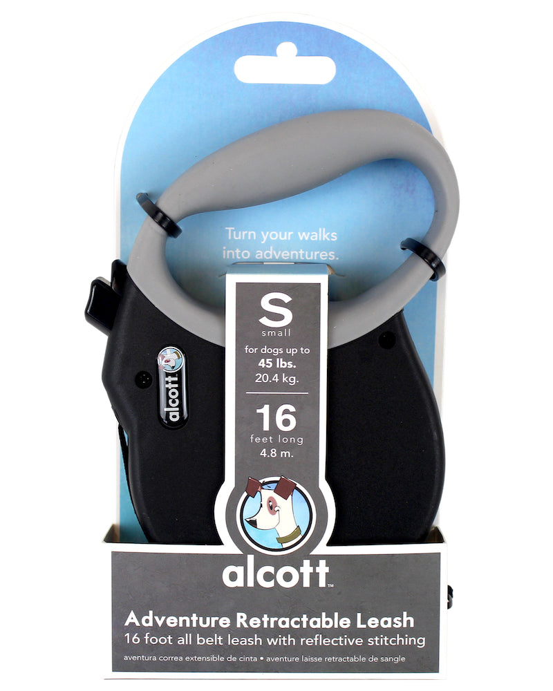 Alcott Adventure retractable leash 4.8 m Small [Clr:Black]