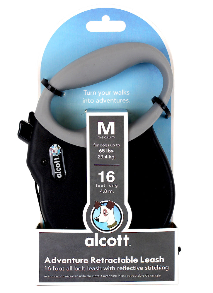 Alcott Adventure retractable leash 5m Medium [Clr:Black]