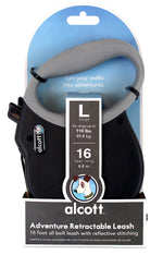 Alcott Adventure retractable leash 4.8mtr  Large [Clr:Black]