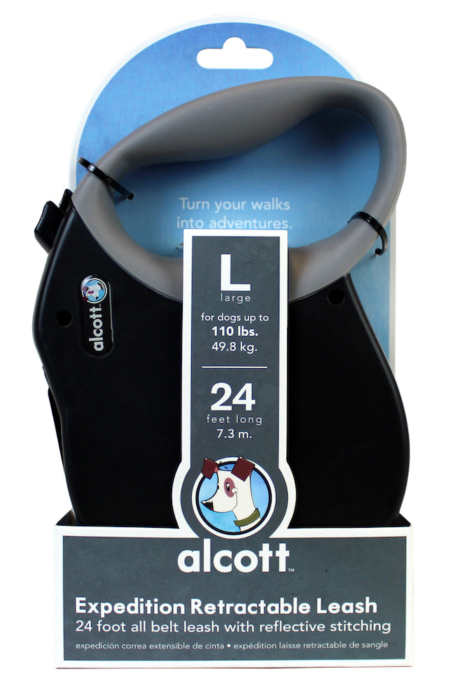 Alcott Adventure retractable leash 6.5 m Xlarge [Clr:Black]