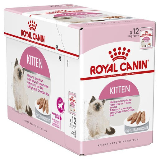 Pack of 12 Royal Canin Kitten Loaf 85g Pouches