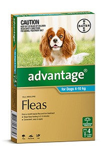 Advantage Dog Aqua 4Kg -10Kg 4 Pack