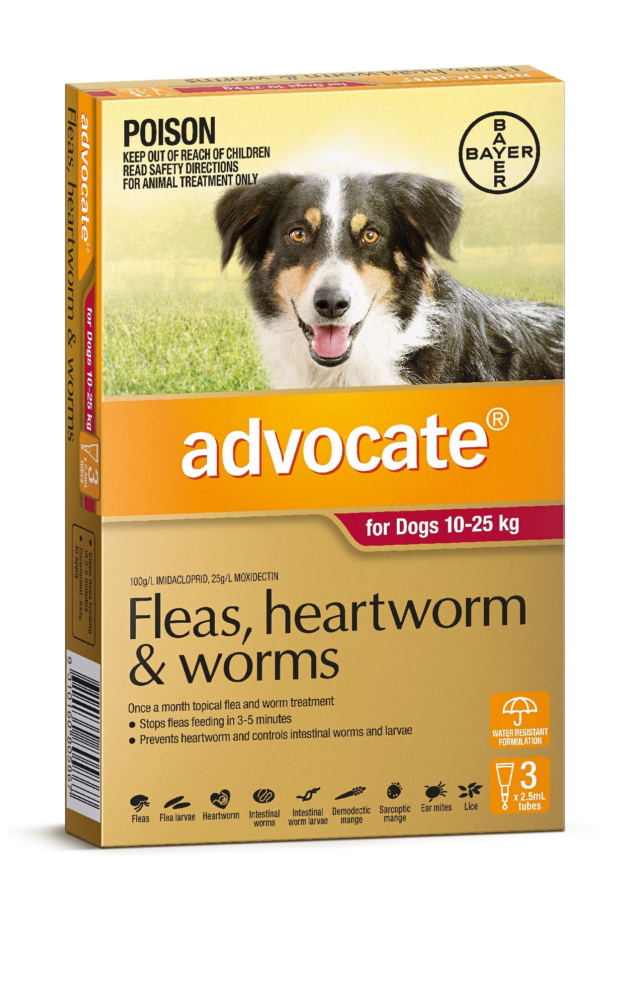Advocate Dog Red 10Kg - 25Kg [PS:3 Pack]