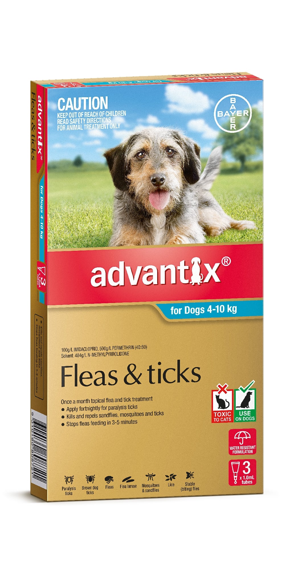 Advantix Dog Aqua 4Kg - 10Kg [PS:3 Pack]