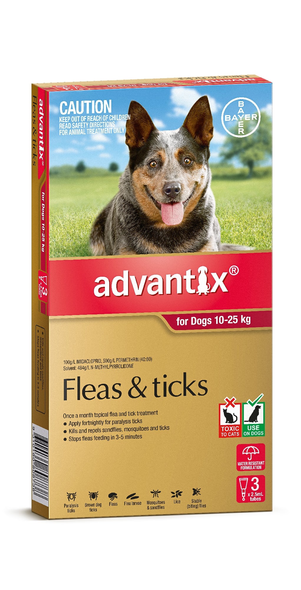 Advantix Dog Red 10Kg - 25Kg [PS:3 Pack]