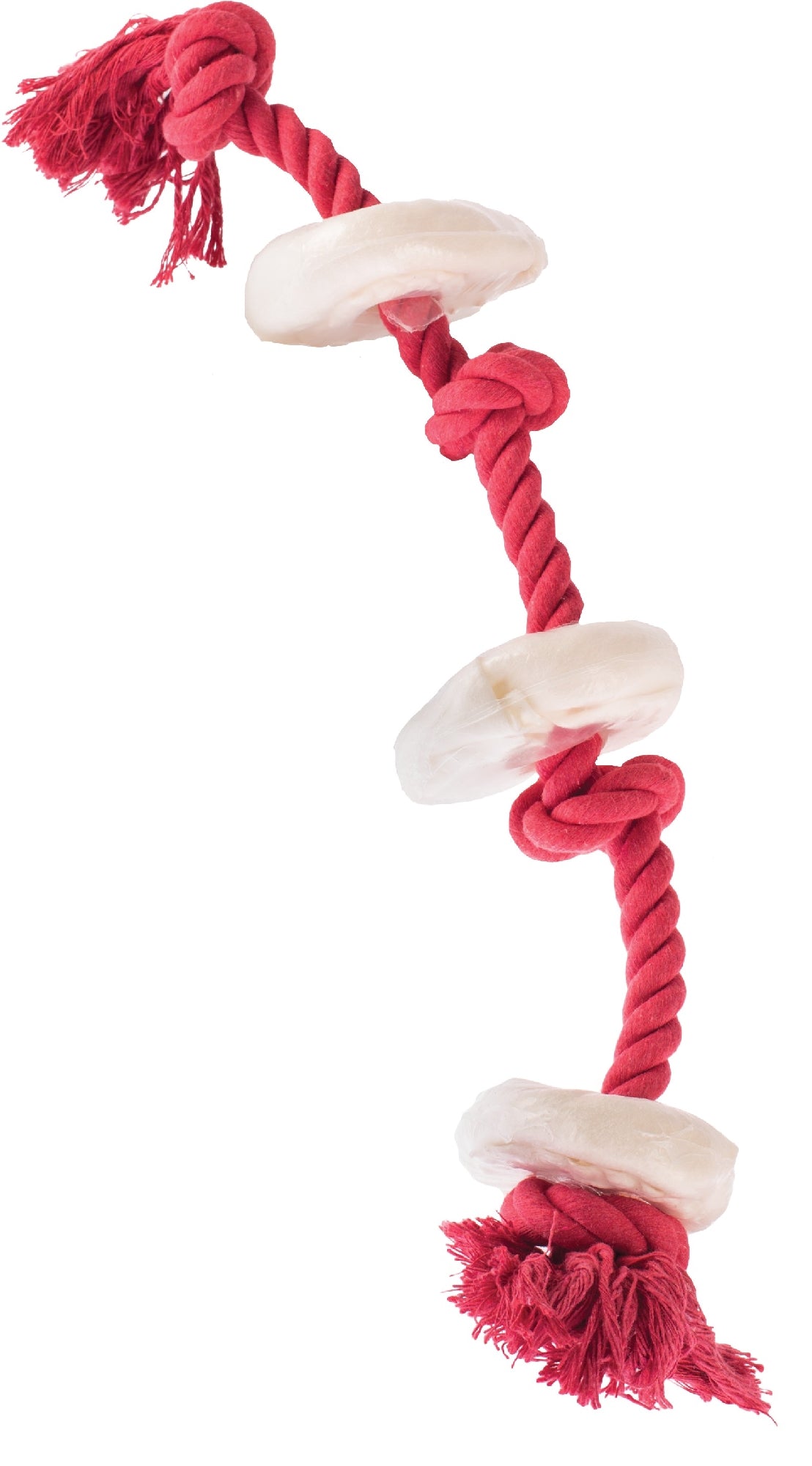 Yours Droolly Rope & Rawhide Ring 25Cm