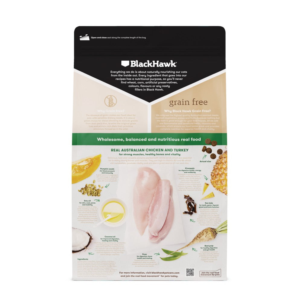 Black Hawk Grain Free Cat Chic & Turkey 2.5Kg