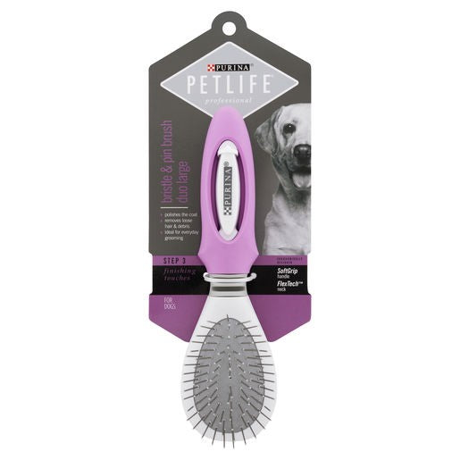 Purina Pet Life Professional Bristle & Pin Brush Duo-Large