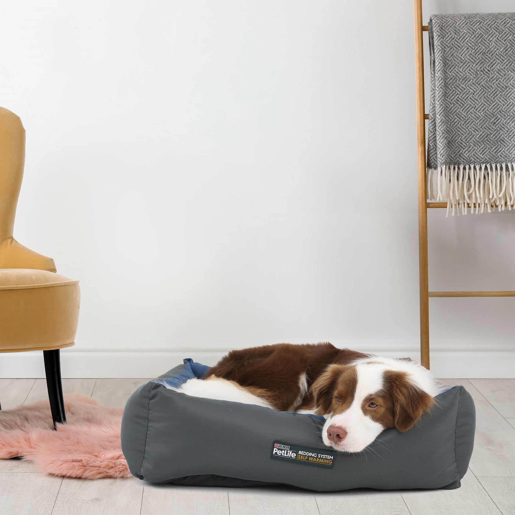 Purina Petlife Self Warming Bed - Large Blue