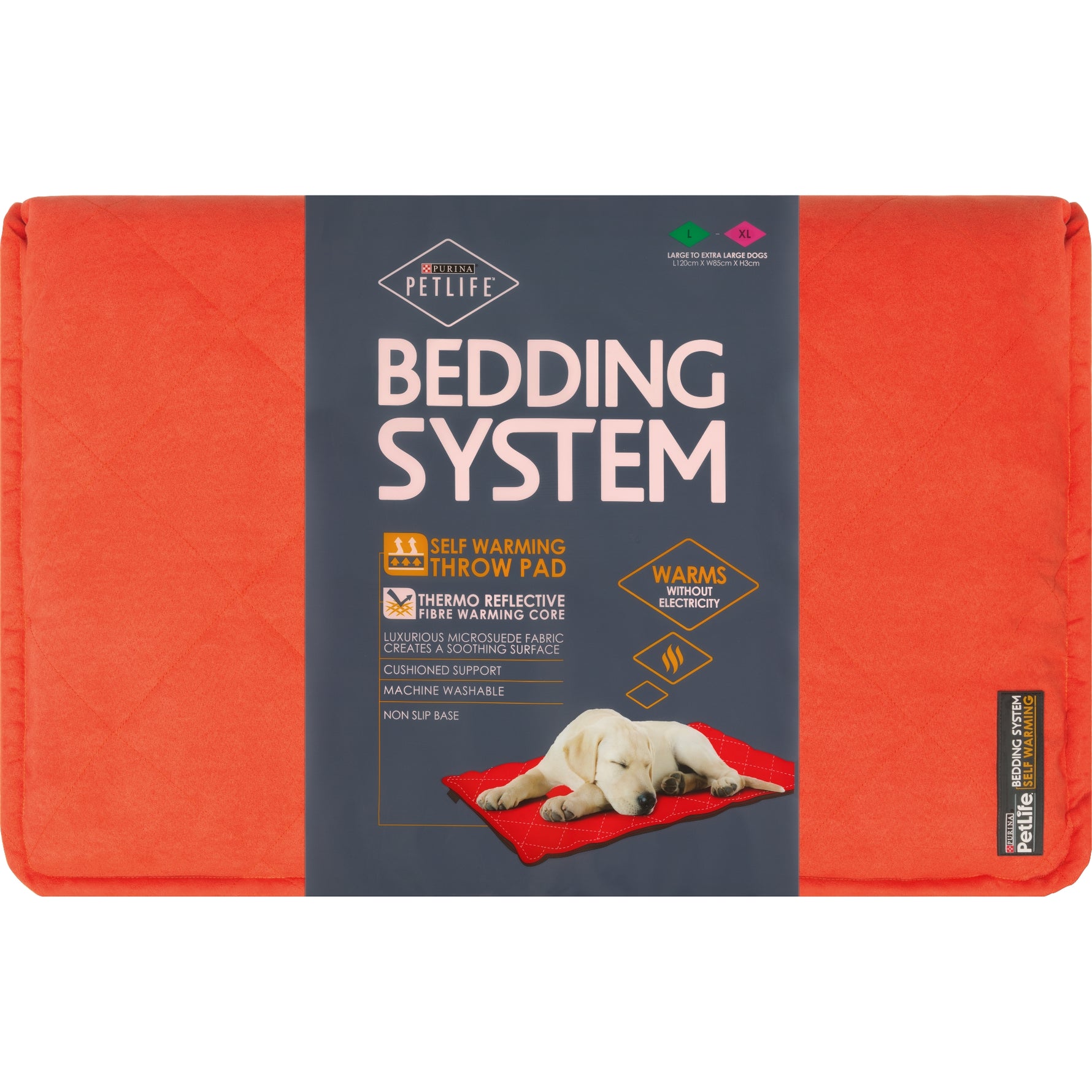 Purina Pet Life Self Warm Throw Pad Red/Charcoal L-XL