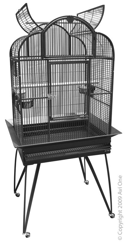 PARROT CAGE 826 SLV/BLK 15MM