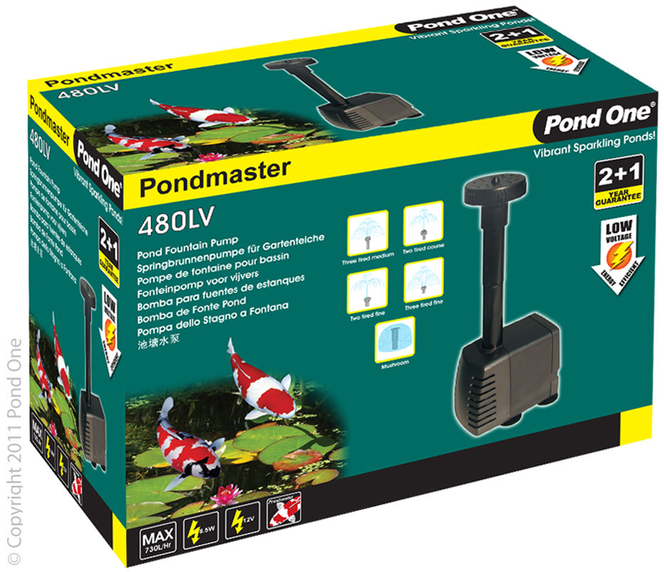 Pond One Pondmaster LV480 12V Fountain Pump 730LH 0.96m Mh H