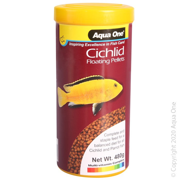 CICHLID PELLET FOOD FLOATING 480G