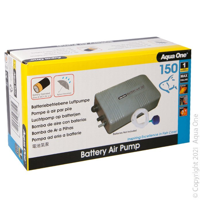 Aqua One Battery Air 150 Air Pump Splash Resistant 150L/Ph