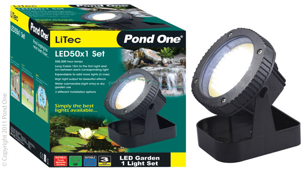 Pond One Litec Led 50X1 Garden Light Set Single & Transformer